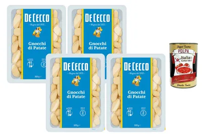 Produktbild von De Cecco Italian Gourmet Gnocchi di Patate italienische Kartoffelgnocchi 4 x 500g