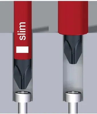 Produktbild von Wechselklingensatz slimBit electric 6-tlg.(Schlitz /+- Schlitz/Pozidriv) WIHA