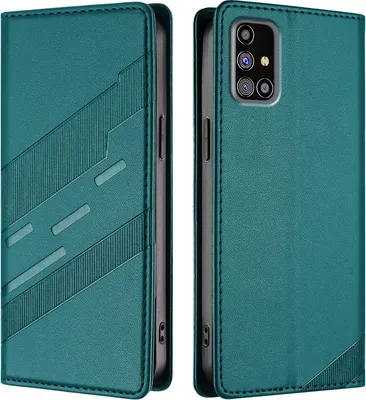 Obrázek produktu pro Pouzdro pro Samsung Galaxy M31S,Polyuretankožené peněženkové pouzdro s přihrádkou na karty a funkcí stojánku Grün