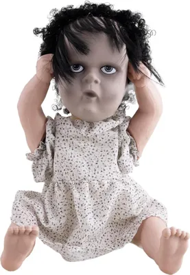 Produktbild von Halloween Animatronic Puppe: Face Off Puppe sitzend – Licht, Ton & Bewegung (40 cm)