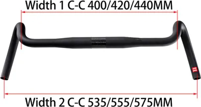 Immagine prodotto di Carbonio Gravel Manubrio Big Flare Bar Cyclocross Road Bike Manubrio in fibra di manubrio della bicicletta