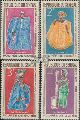 Produktbild von Briefmarken Senegal 1966 Mi 319-322 (kompl.Ausg.) postfrisch Goree Puppen