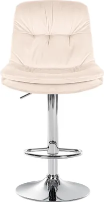 Produktbild von Barhocker HLO-CP325 Samt chrom  creme