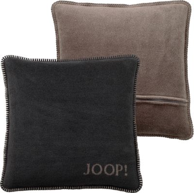 Joop! Kissenhülle Baumwollmischung Anthrazit-Taupe Größe 50x50 cm