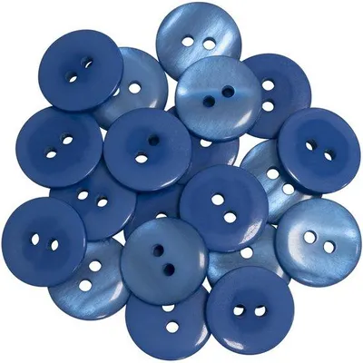 Immagine prodotto di Puntali in plastica per cucito, Ø 12,5 mm, blu, 20 pezzi