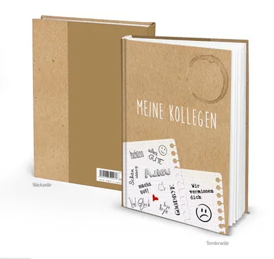 Produktbild von Kollegenbuch DIN A4 zum Einschreiben - Abschiedsbuch Abschiedsgeschenk Kollegenohne Metallecken