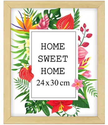 Produktbild von MG Design Natural Bilderrahmen 24 x 30 cm - Aus echtem Holz mit Acrylglas, zum Aufhängen & Aufstellen, für Fotos, Poster & Puzzle