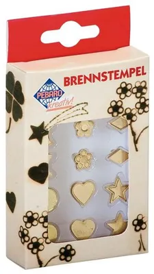 Produktbild von Pebaro Brennstempel Set - kreative Bastelstempel 12-teilig Formen