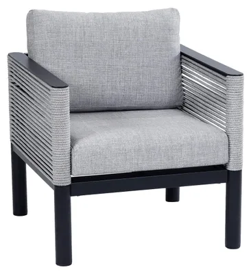 Produktbild von Lounge-Sessel Cuba | Schwarz | Rope & Aluminium | 2er Set