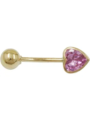 Immagine prodotto di Piercing, Zirconia-Herz rosa, ORO 14Kt