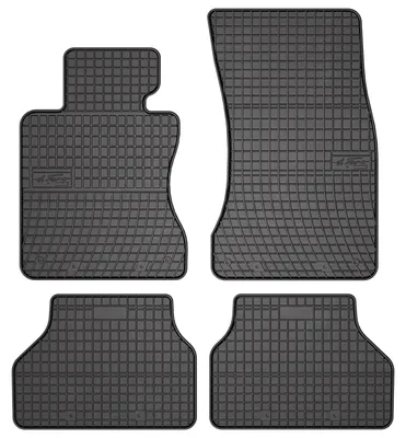Produktbild von Gummi-Fußmatten für BMW 5 E60 2003-2010 (Limousine) – 4-tlg, Schwarz, passgenau – Wielganizator SolidPRO
