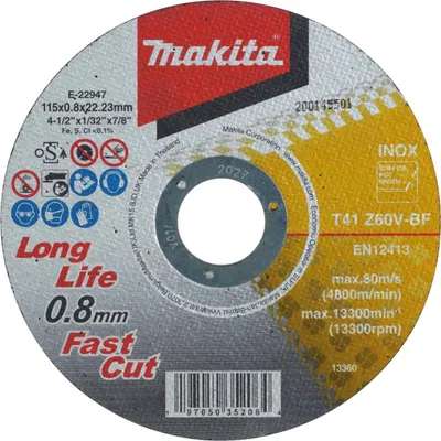 Image de Makita Disque à tronçonner INOX E-22947-12