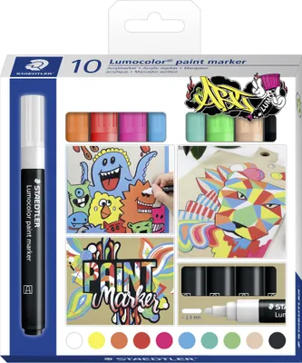 Produktbild von Staedtler - Lumocolor-Farbmarker, 10er-Satz