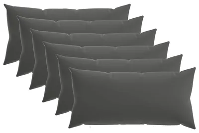 Obrázok produktu pre vidaXL Vankúšový poťah, 6 ks, HEERLEN, antracitová farba, 40 x 70 cm, polyester