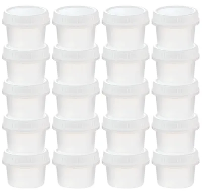 20 Mini-Dosen mit Deckel, 160 ml, BPA-frei, stapelbar