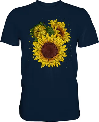 Produktbild von Sonnenblumen Shirt Garten Geschenk Gärtner – Navy / 3XL