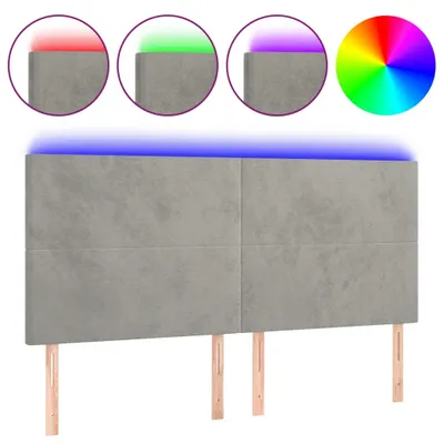 Produktbild von VidaXL 3122198, Hellgrau, Polyester, Holz, 1600 mm, 118 cm, 128 cm, 50 mm