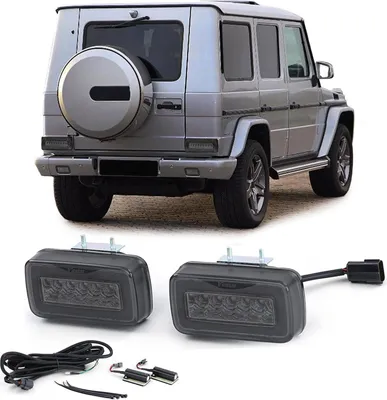 Image de Feux arrière de brouillard à LED Noir Fumée pour Mercedes Classe G W463