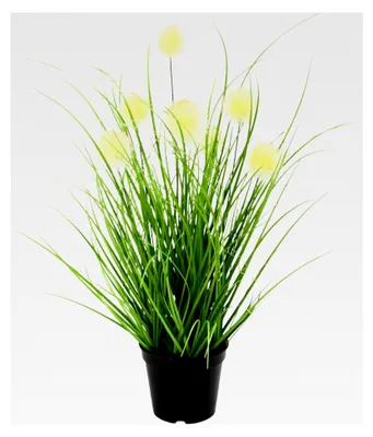 Produktbild von Kunstgras im Topf - Ziergras Kugelgras