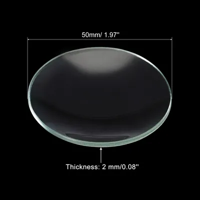 Produktbild von 50mm Uhrglas 6Pack Becher Deckel Labor Glas Zubeh?r Glatte Kante Fasenbogen Kristalllinse Glas Ersatzteile, Durchsichtig