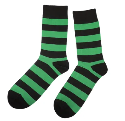 Produktbild von Damen Basic Socken aus Baumwolle Ringel und Punkte Grün Blockringel Größe 39-42