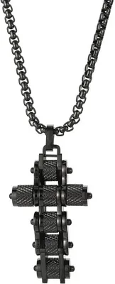 Produktbild von Halskette Chain Cross - Schwarz für Herren KP29312
