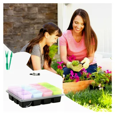 Produktbild von Pflanzenkeimtabletts, Keimungsschale | Gewächshaus-Anzuchtset - Entwässerungsboden, Gartenbedarf für Sukkulenten