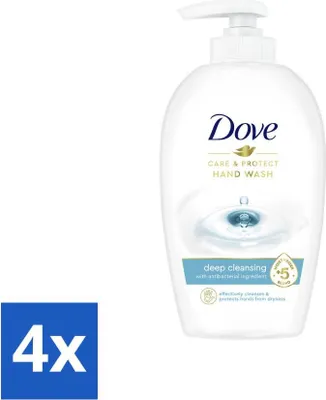 Produktbild von Dove Handseife - Care & Protect - Tiefenreinigung - 250 ml - Vorteilspack - 4 Stücke