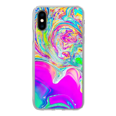 Produktbild von MuchoWow® Handyhülle Schutzhülle Hülle für iPhone X Kunst - Farben - Psychedelisch Silikon Softcase Handy Hülle - Handyhülle