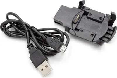 Produktbild von vhbw USB-Ladestation kompatibel mit Garmin Fenix 3 HR, 3 Smartwatch - Ladeschale mit Aufladekabel Schwarz