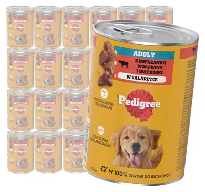 Produktbild von Pedigree Mit Rindfleisch in Gelee 24x400g Für Erwachsene Hunde Nassfutter
