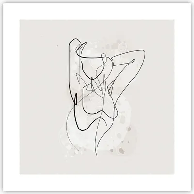 Produktbild von Poster - Poster ohne Rahmen - Linie Frau Linie - 40x40 cm - Wand Bild - Wanddeko - Wandbilder - Kunstposter - Wandposter - Bilder - Kunstdruck - Wanddekoration - Wandbild - P2XAC40x40-5119