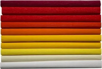 Produktbild von Krepppapier 25x200 cm 10 Rollen 8 warme Farben Happy Color 3640-2521-MIX-2