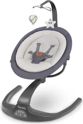 Produktbild von LIONELO Rina Babywippe und Liegestuhl 2in1, Fernbedienung, 360° drehbarer Sitz, zwei Schaukelrichtungen, 5 Schaukelgeschwindigkeiten, Sperrung, Rückenlehnenverstellung, Timer, 12 Melodien, leiser Betrieb