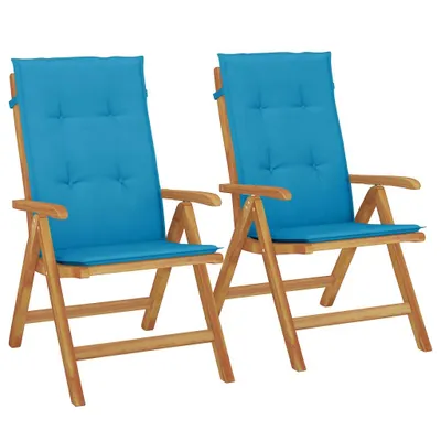 Produktbild von VidaXL 3196437, Terrasse, Gepolsterter Sitz, Polyester, Blau, 110 kg, 600 mm