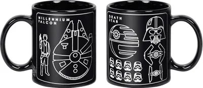 Produktbild von Star Wars - Tasse - Millennium Falke/ Todes Stern Blueprint