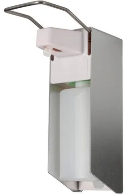 Produktbild von Armhebelspender, 500 ml, Aluminium/Weiß 24*1 (AL500A) | 1 Stück