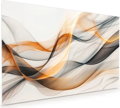 Produktbild von Küchenrückwand Spritzschutz Glas mit Motiv Schwebende Wellen 40 x 40 cm