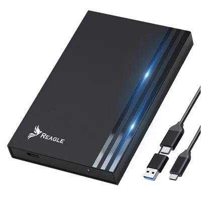 Produktbild von Reagle 2,5-Zoll-Ssd/Hdd-Gehäuse – Sata-Laufwerksschacht Mit Usb-C 3.2-Schnittstelle (5 Gbit/S), Unterstützt Trim Und Uasp