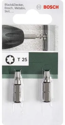 Obrázok produktu pre Bosch 2609255935, 1 kusov, Phillips, Krížový, Torx, 25 x 25 mm, T, 25 mm