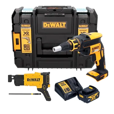 Image de DeWalt DCF 620 M1T Visseuse pour cloisons sèches sans fil 18 V 30 Nm Brushless + 1x batterie 4,0 Ah + chargeur + TSTAK
