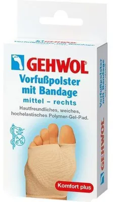 Zdjęcie produktu dla GEHWOL Podkładka pod przodostopie z bandażem prawa średnia, 1 szt