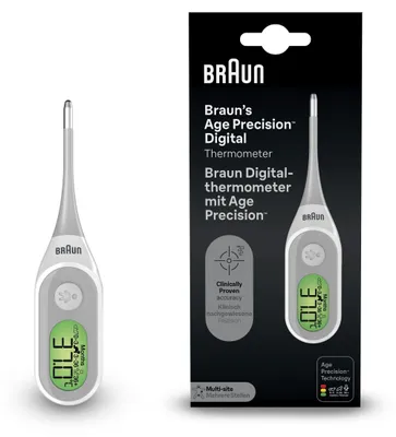 Produktbild von Braun PRT2000, Kontakt, Blau, Weiß, Unterarm, °C, 8 s, LCD