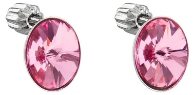 Image de Boucles d'oreilles roses avec cristaux Swarovski 31274.3 rose