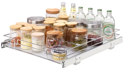 Zdjęcie produktu dla Vevor Wysuwany Stojak Na Przyprawy 460X533X85 Mm Szafka Kuchenna Chromowany