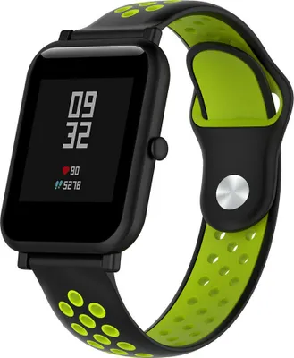 Produktbild von Strap-it Xiaomi Amazfit Bip Sportarmband (Schwarz / Gelb)
