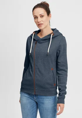 Produktbild von OXMO OXVicky Sweat Zip-Hoodie Damen Sweatjacke Kapuzenjacke Hoodie mit Kapuze Kordel Reißverschluss Eingrifftaschen Regular fit