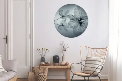 Produktbild von MuchoWow® - Mauerkreis - Wandbilder - Runde Bild - Bild aus Aluminium - Schlafzimmer - Wohnzimmerdekoration - Wand Dekoration