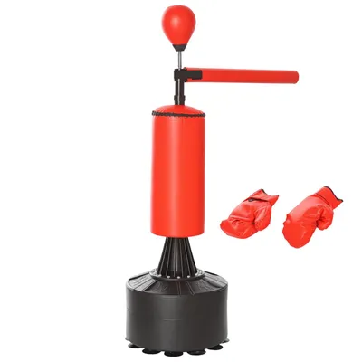 Produktbild von Boxsack Stehend 155-205 cm Höhenverstellbar 360° Reflex Speedball Set Erwachsene