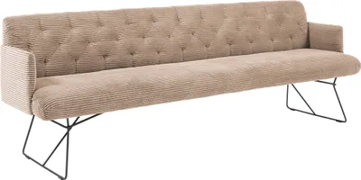 Produktbild von KAWOLA Esszimmerbank CHARME Cord taupe 166cm